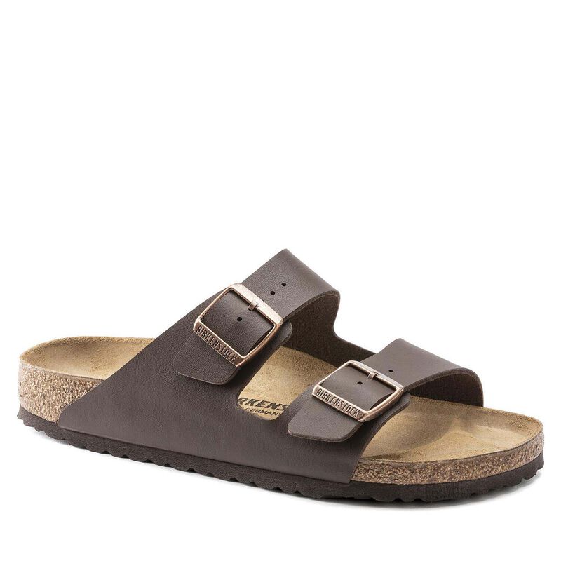Birkenstock Arizona Smooth Leather Dark Brown Regular Width Sandal image number 0